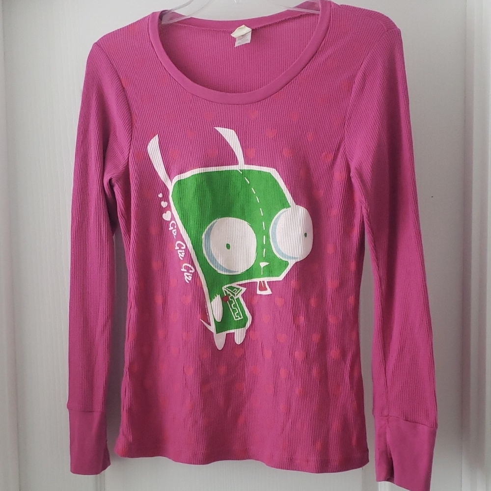 Mighty Fine Pink Ribbed Long Sleeve Top